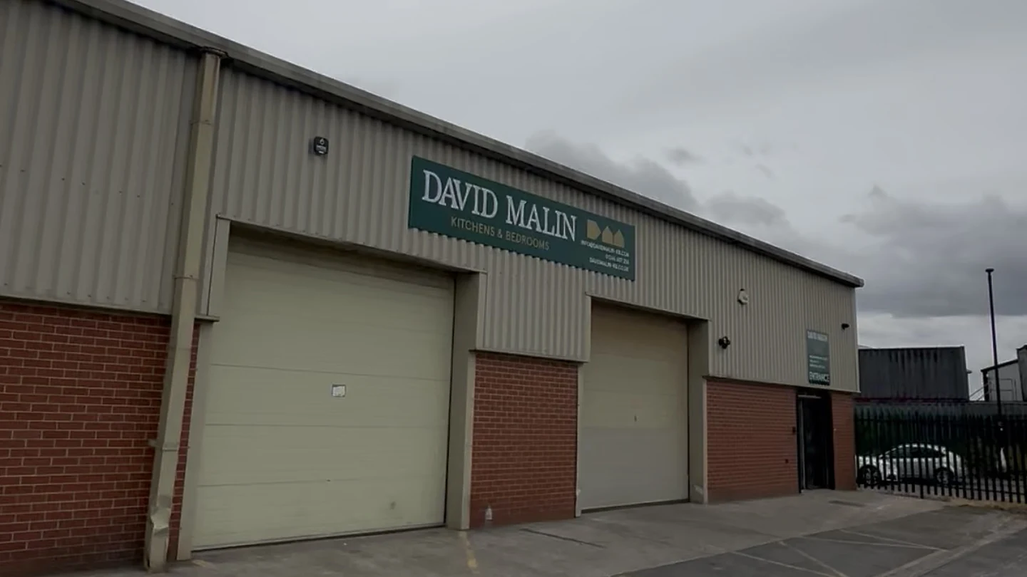 David Malin Kitchens and Bedrooms premises in Sheffield protected by NOX Fire & Security