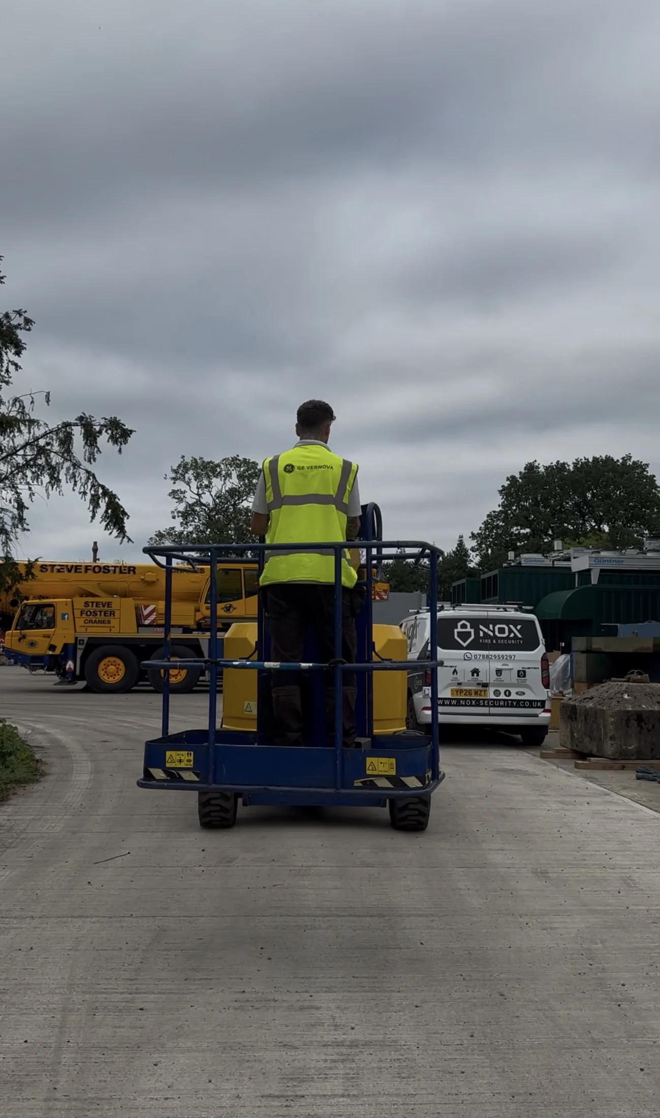 NOX engineer using an access platform at Steve Foster Cranes