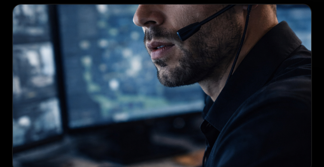 Professional monitoring operator supporting intruder alarm signals and keyholder contact